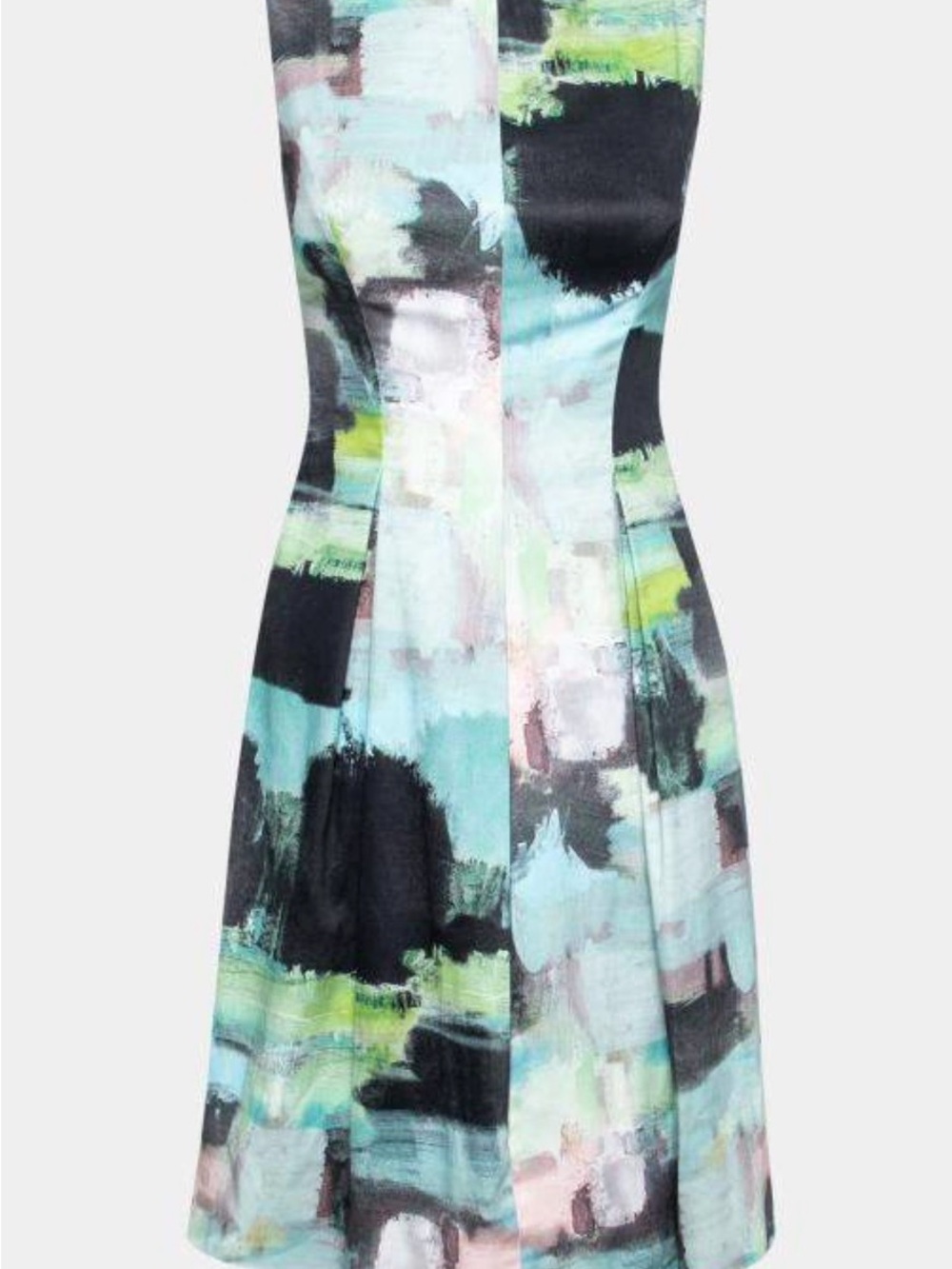 Lela Rose Watercolor Bateau Midi Dress, size 2
